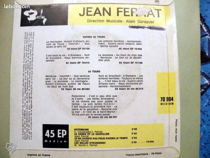 Jean Ferrat 45t "Potemkine" – photo 2